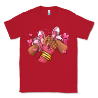 Red valentines day afro girl sneakers Classic Tee - RanaPortraitStore