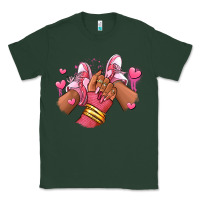 Sports Green valentines day afro girl sneakers Classic Tee - RanaPortraitStore