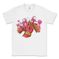 White valentines day afro girl sneakers Classic Tee - RanaPortraitStore