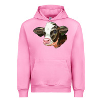 Fuchsia Pink holstein calf face Urban Hoodie - LillyAllenDesigns