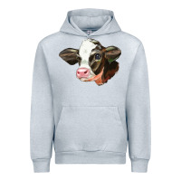 Heather Grey holstein calf face Urban Hoodie - LillyAllenDesigns