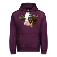 Mauve Wine holstein calf face Urban Hoodie - LillyAllenDesigns