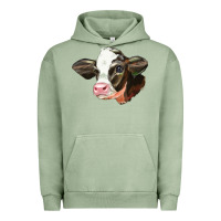 Pigment Oil Green holstein calf face Urban Hoodie - LillyAllenDesigns