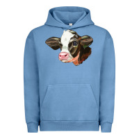 Pigment Pebble Blue holstein calf face Urban Hoodie - LillyAllenDesigns
