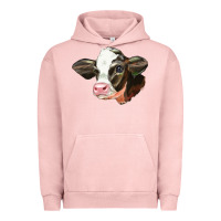 Pigment Salmon holstein calf face Urban Hoodie - LillyAllenDesigns