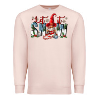 Pale Pink let it snow Premium Sweatshirt - FaDigitalArtStudio