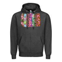 Charcoal Heather Western Easter Brushstrokes Zipper Hoodie - RanaPortraitStore