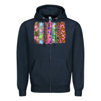 Navy Western Easter Brushstrokes Zipper Hoodie - RanaPortraitStore