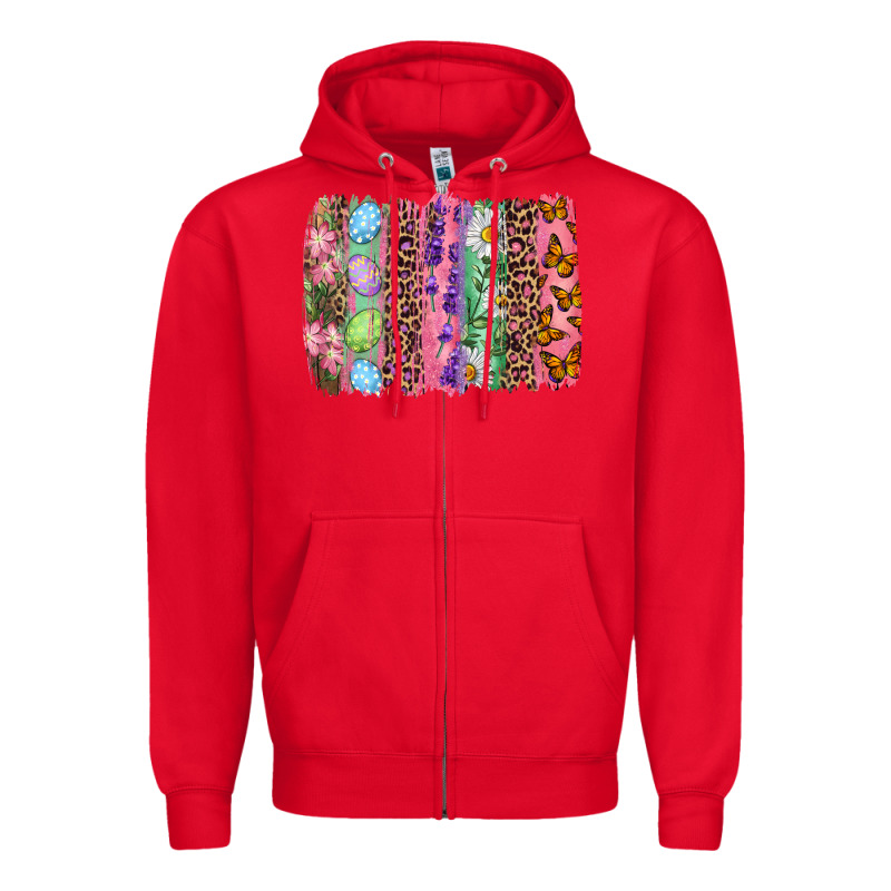 Western Easter Brushstrokes Zipper Hoodie by RanaPortraitStore | Teevron