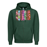 Sports Green Western Easter Brushstrokes Zipper Hoodie - RanaPortraitStore