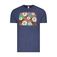 Vintage Denim easter daisy background Vintage Tee - Artiststas