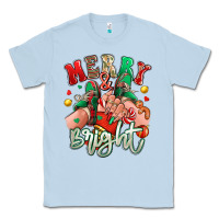 Dusty Blue merry and bright caucasian girl sneakers Classic Tee - RanaPortraitStore