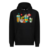 Black school bus driver coffee cups Premium Hoodie - Jasminsmagicworld