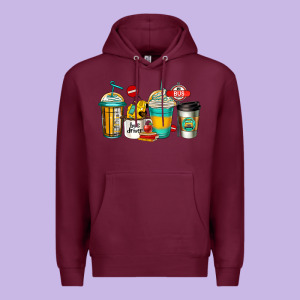 School Bus Driver Coffee Cups Premium Hoodie Designed By Jasminsmagicworld
