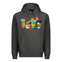 Charcoal Heather school bus driver coffee cups Premium Hoodie - Jasminsmagicworld