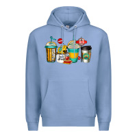 Colony Blue school bus driver coffee cups Premium Hoodie - Jasminsmagicworld