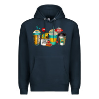 Navy school bus driver coffee cups Premium Hoodie - Jasminsmagicworld