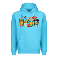 Ocean Blue school bus driver coffee cups Premium Hoodie - Jasminsmagicworld