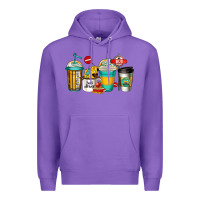 Purple school bus driver coffee cups Premium Hoodie - Jasminsmagicworld