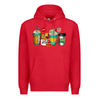 Red school bus driver coffee cups Premium Hoodie - Jasminsmagicworld