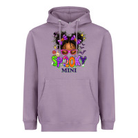 Lavender Spooky Mini Halloween Messy Bun Heavyweight Hoodie - texasbilliewilder