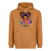 Meerkat Spooky Mini Halloween Messy Bun Heavyweight Hoodie - texasbilliewilder