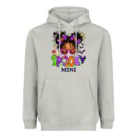 Spooky Mini Halloween Messy Bun Heavyweight Hoodie | Teevron