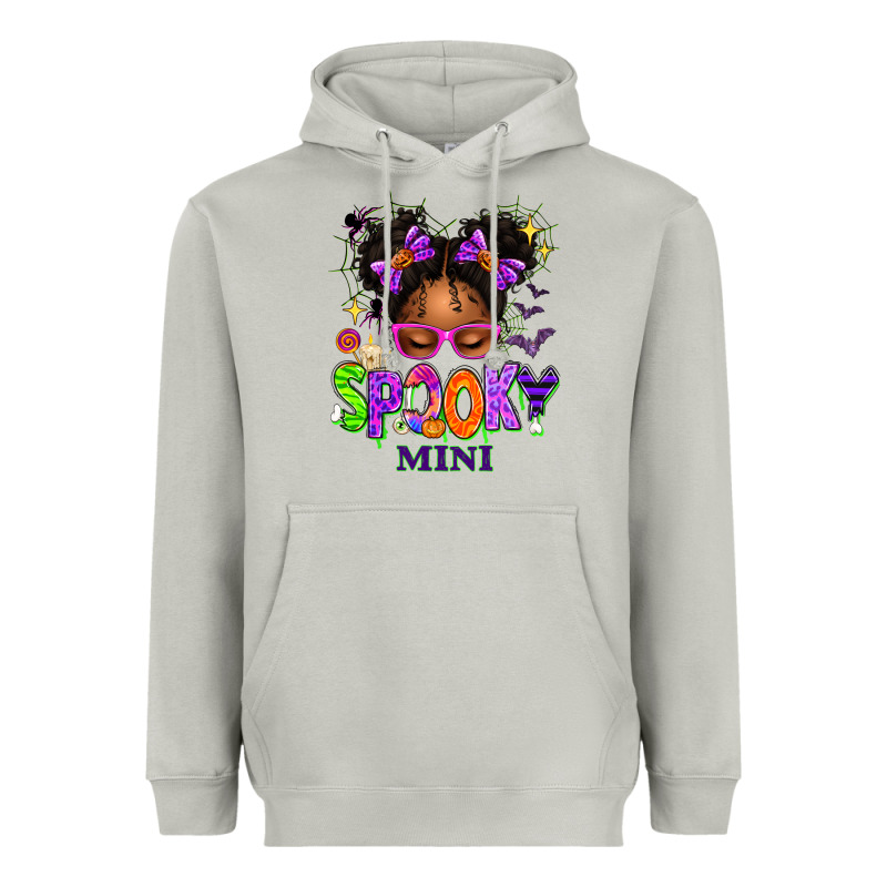 Spooky Mini Halloween Messy Bun Heavyweight Hoodie by texasbilliewilder | Teevron
