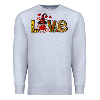 Heather Grey love gnomes Premium Sweatshirt - FaDigitalArtStudio