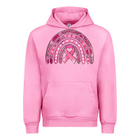 Fuchsia Pink breast cancer awareness rainbow Urban Hoodie - Jasminsmagicworld