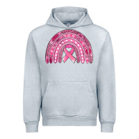 Heather Grey breast cancer awareness rainbow Urban Hoodie - Jasminsmagicworld