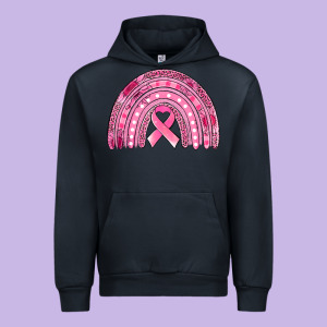 Breast Cancer Awareness Rainbow Urban Hoodie Designed By Jasminsmagicworld