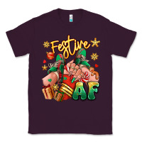 Plum festive af christmas caucasian girl sneakers Classic Tee - RanaPortraitStore