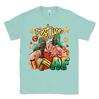 Seafoam festive af christmas caucasian girl sneakers Classic Tee - RanaPortraitStore
