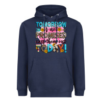 Navy tomorrow is not promised cuss them out today! Heavyweight Hoodie - Zillion Design Studio