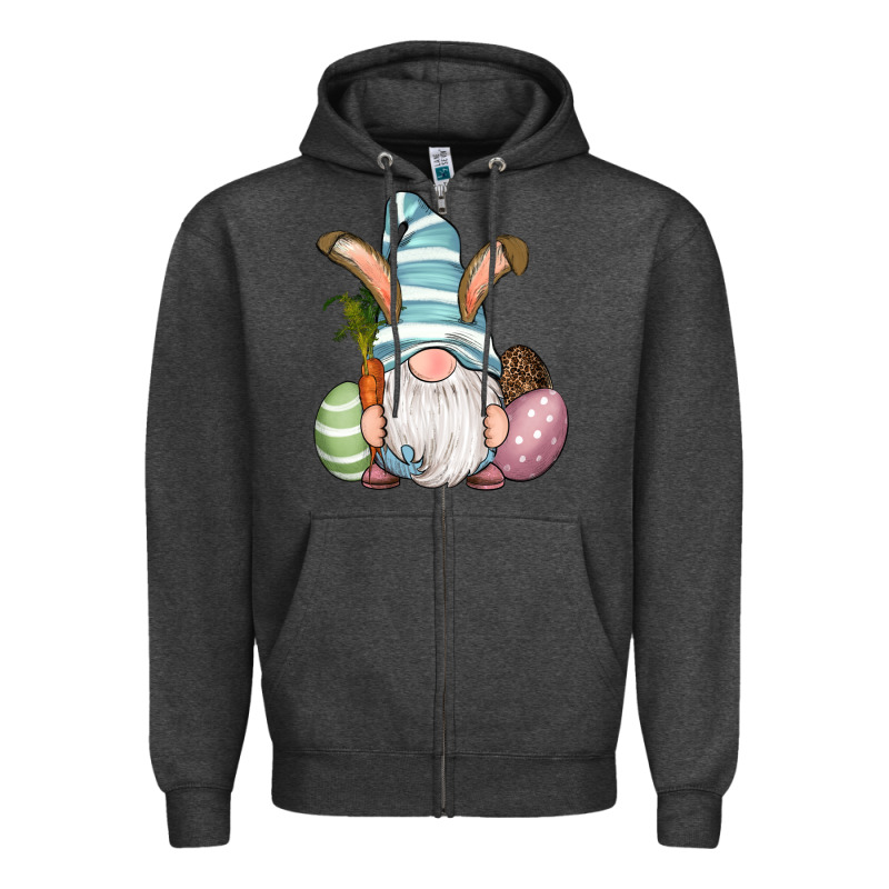 Easter Bunny Gnomes With Egg And Carrot Zipper Hoodie by RanaPortraitStore | Teevron