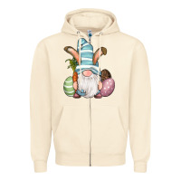Sandshell Easter Bunny Gnomes with Egg and Carrot Zipper Hoodie - RanaPortraitStore