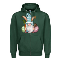 Sports Green Easter Bunny Gnomes with Egg and Carrot Zipper Hoodie - RanaPortraitStore