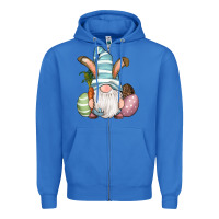 True Royal Easter Bunny Gnomes with Egg and Carrot Zipper Hoodie - RanaPortraitStore
