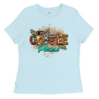 Baby Blue coffee please Ladies Tee - BarkalooDesign