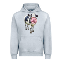 Heather Grey Cute Holstein Urban Hoodie - LillyAllenDesigns