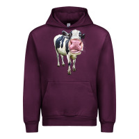 Mauve Wine Cute Holstein Urban Hoodie - LillyAllenDesigns