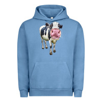 Pigment Pebble Blue Cute Holstein Urban Hoodie - LillyAllenDesigns