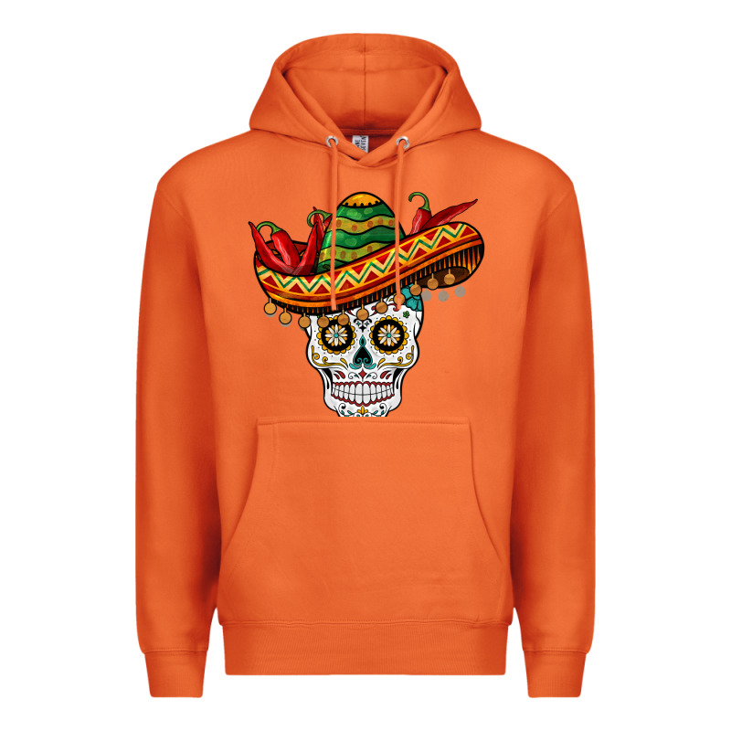 Cinco De Mayo Sombrero Skull Premium Hoodie by BarkalooDesign | Teevron