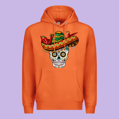 Cinco De Mayo Sombrero Skull Premium Hoodie Designed By Barkaloodesign