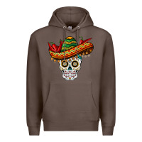Coffee cinco de mayo sombrero skull Premium Hoodie - BarkalooDesign