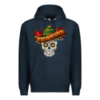 Navy cinco de mayo sombrero skull Premium Hoodie - BarkalooDesign