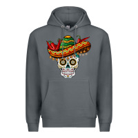 Rock cinco de mayo sombrero skull Premium Hoodie - BarkalooDesign