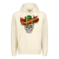Sandshell cinco de mayo sombrero skull Premium Hoodie - BarkalooDesign