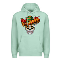 Seafoam cinco de mayo sombrero skull Premium Hoodie - BarkalooDesign